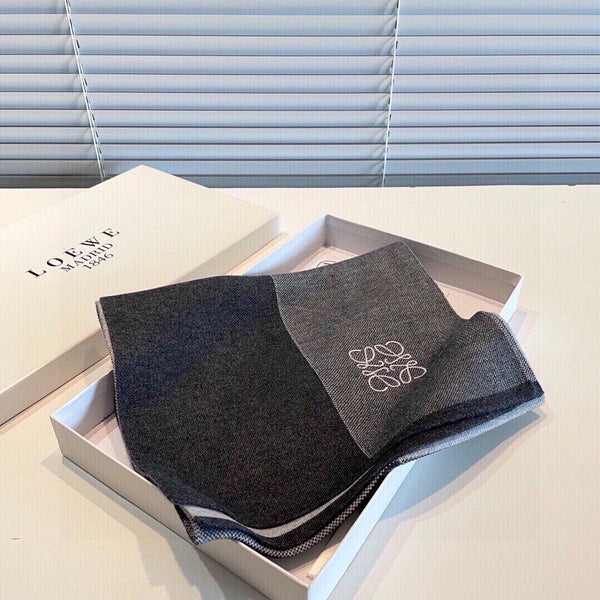 SCIARPA 180 CM IN CASHMERE NERO MISTO GRIGIO 413838