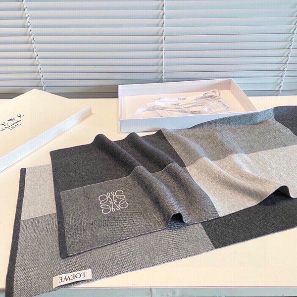 SCIARPA 180 CM IN CASHMERE NERO MISTO GRIGIO 413838