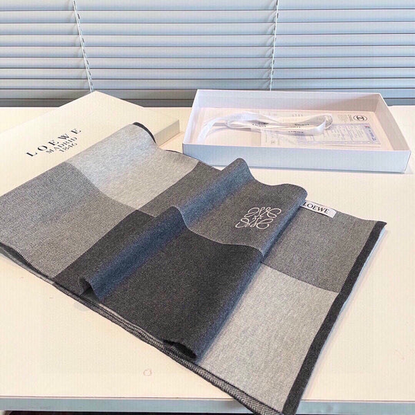 SCIARPA 180 CM IN CASHMERE NERO MISTO GRIGIO 413838