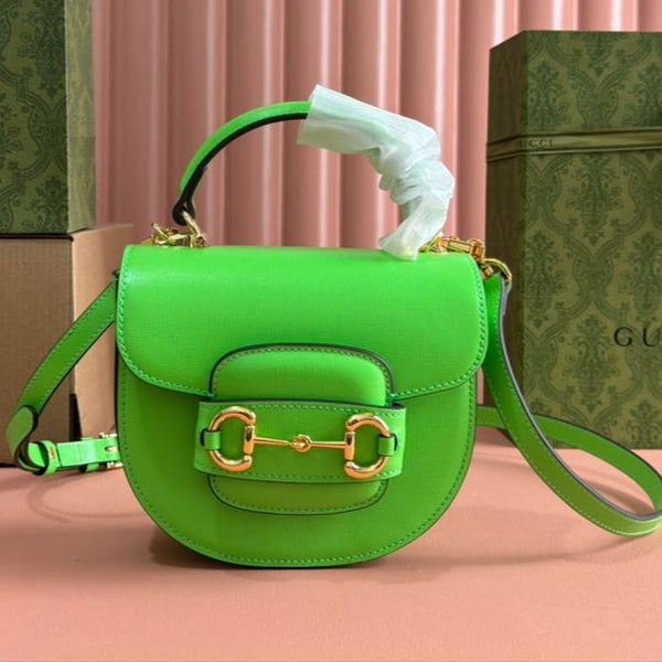Borsa Gucci Horsebit in pelle verde 239807