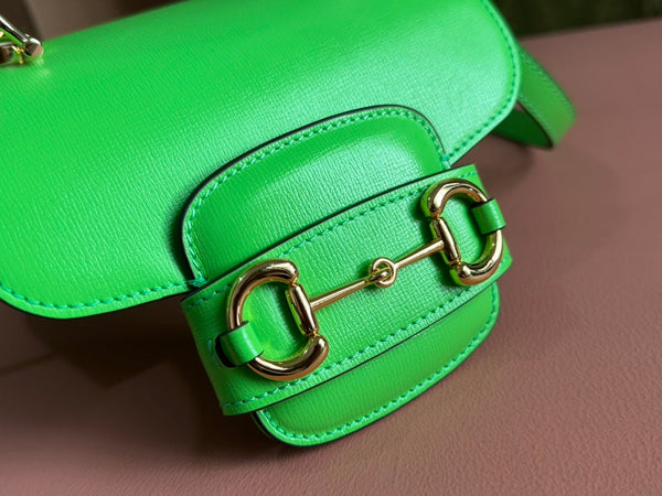 Borsa Gucci Horsebit in pelle verde 239807