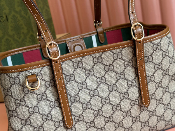 Gucci Ophidia 31cm Bag Ebony Brown Canvas 248566