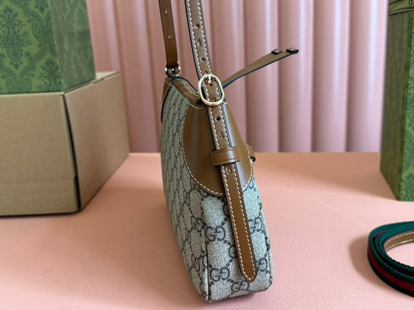 Gucci Ophidia 24.5cm Bag Ebony Brown Canvas 248564