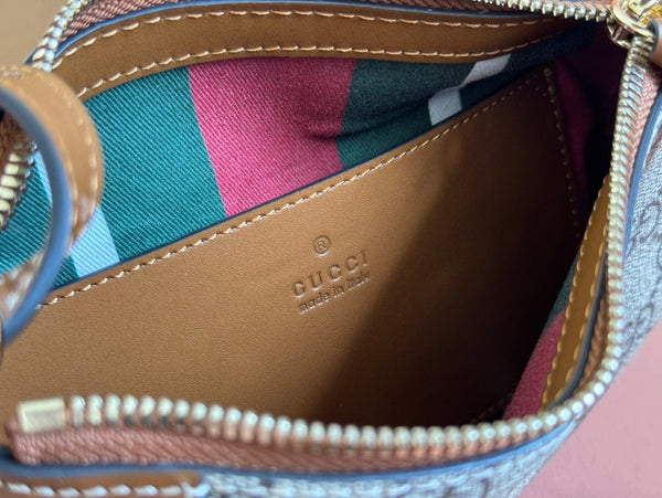 Gucci Ophidia 24.5cm Bag Ebony Brown Canvas 248564