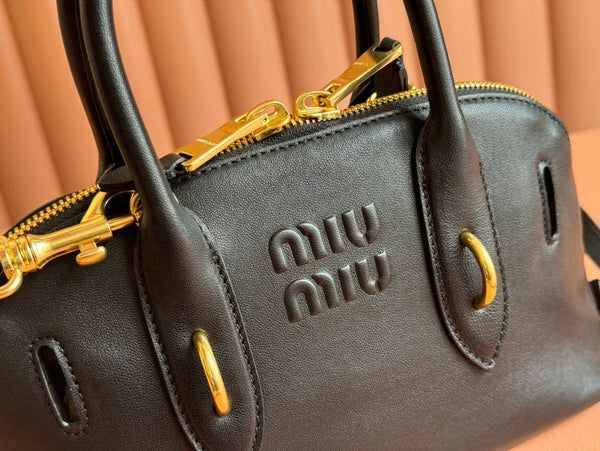 Briarwood Aventure Nappa Leather Top-handle Bag 28cm Black 231056