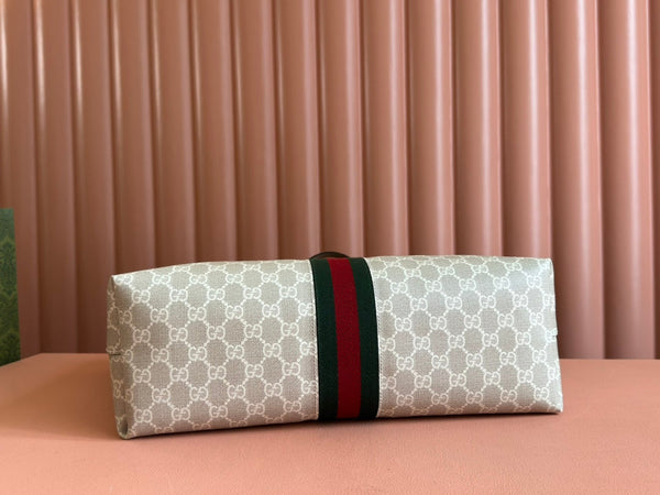 Gucci Ophidia 38cm Bag Beige White Leather Canvas 244453