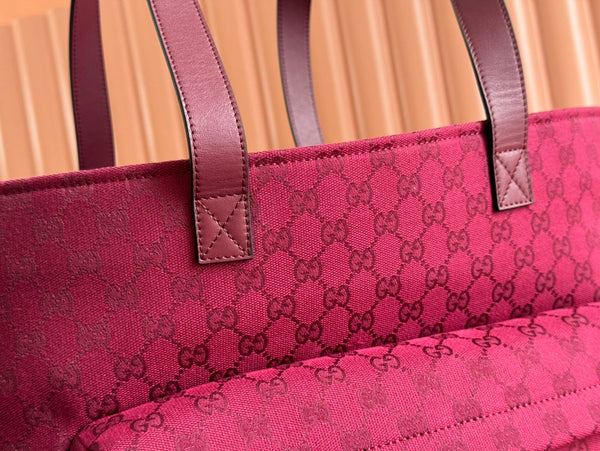 BORSA TOTE GRANDE 45 IN TELA MONOGRAM ROSSO VINO