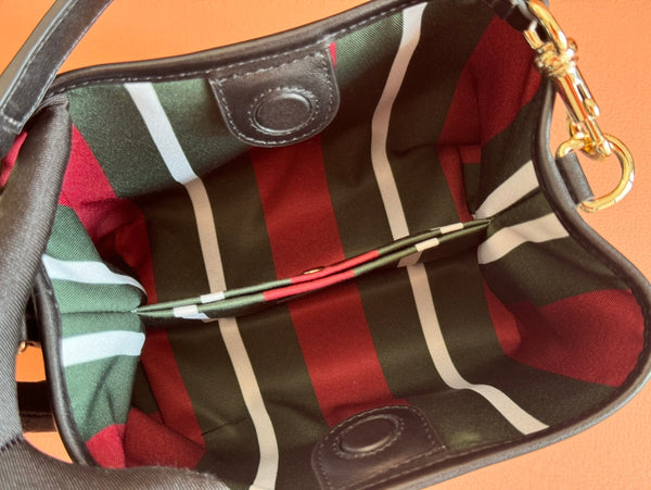 Borsa Gucci Ophidia 20,5 cm in tela nera ebano 248560