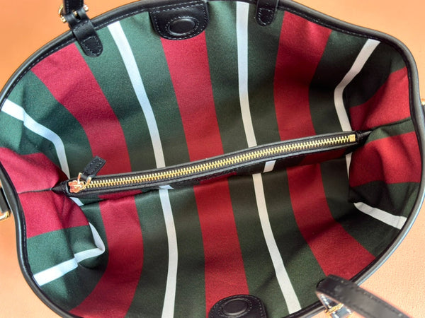 Borsa Gucci Ophidia 31cm in tela nera ebano 248556