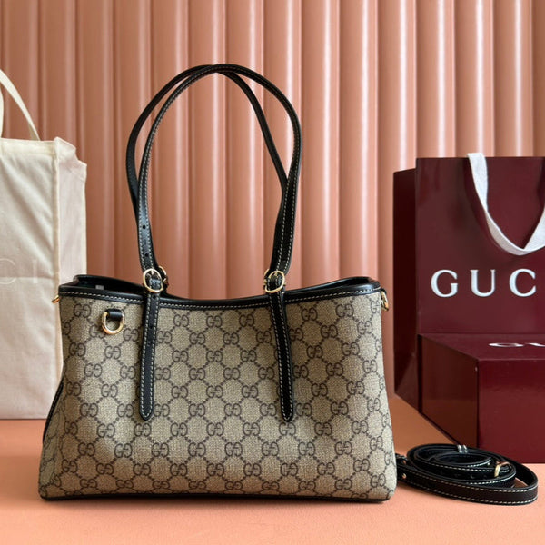 Borsa Gucci Ophidia 31cm in tela nera ebano 248556