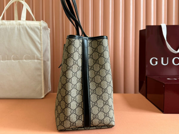 Gucci Ophidia 36cm Bag Ebony Black Canvas 248557