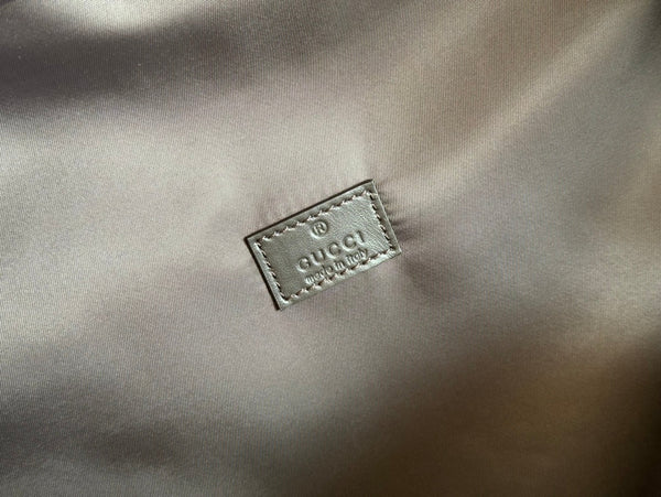 ZAINO MEDIO 40 IN TELA BEIGE ED EBANO