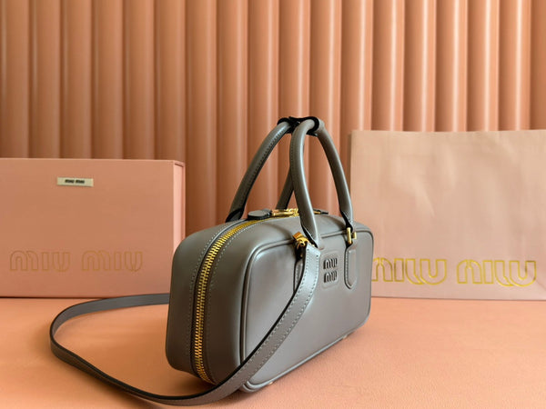 Miu Arcadie 27 Grey Leather 231050