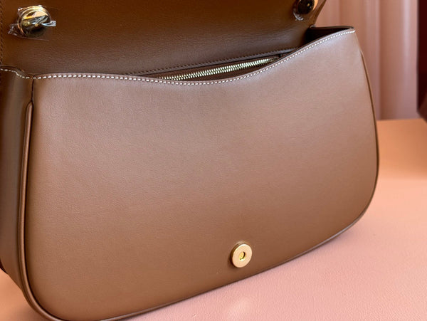 Gucci Blondie 32 Bag Brown White Leather Canvas 239897