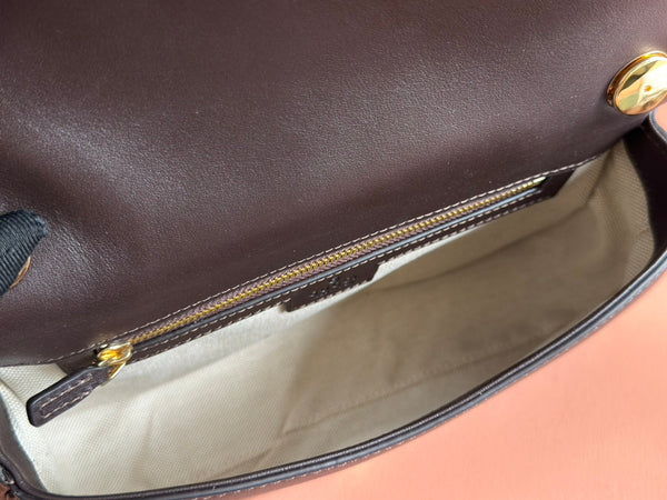 Gucci Blondie 32 Bag Dark Brown Leather 239909