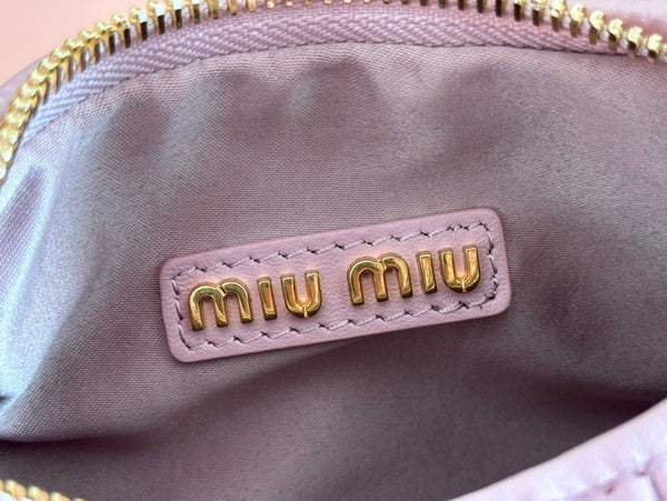 BORSA A MANO TRAPUNTATA WANDER 23 IN PELLE DI AGNELLO ROSA EUNRY