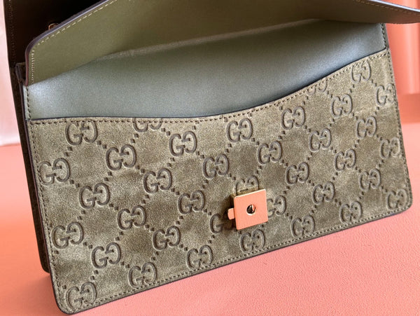 Gucci Dionysus Bag Green Suede Leather 244472