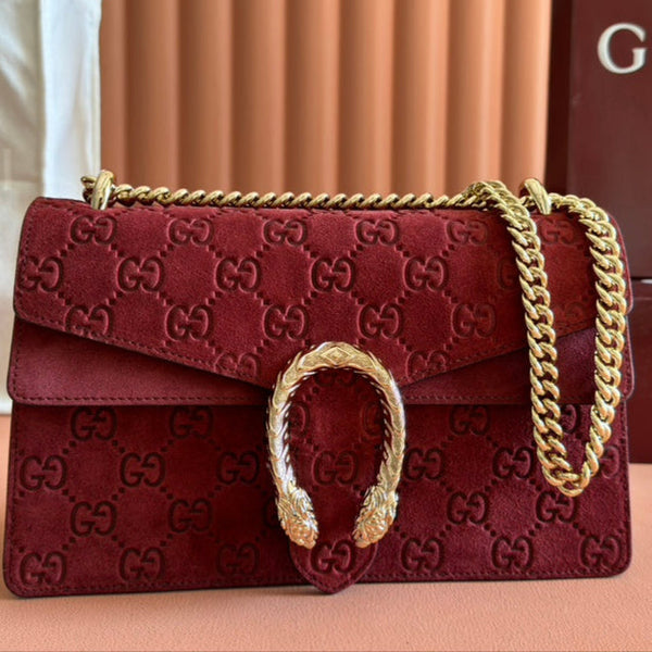 Gucci Dionysus Bag Rosso Ancora Red Suede Leather 244473