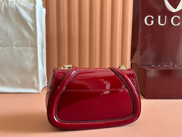 Gucci Blondie Bag Rosso Ancora Red Patent Leather