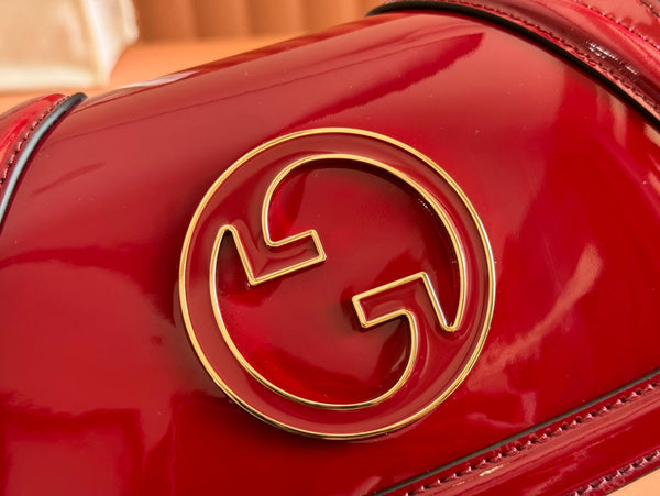 Gucci Blondie Bag Rosso Ancora Red Patent Leather