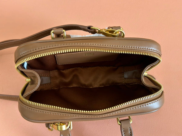 Miu Miu 19 Arcadia Borsa in pelle marrone Briarwood 239709
