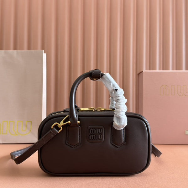 Miu Miu 19 Arcadie Chocolate leather bag Briarwood 239711