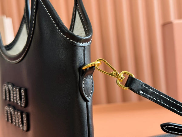 IVY Tote Bag 20 Black Leather 239728