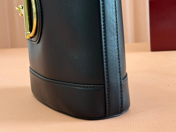 Gucci 73 Mini Bucket Bag Black Smooth Leather 239680