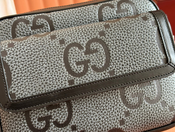 Gucci Waistbag Grey mix Black Leather 248428