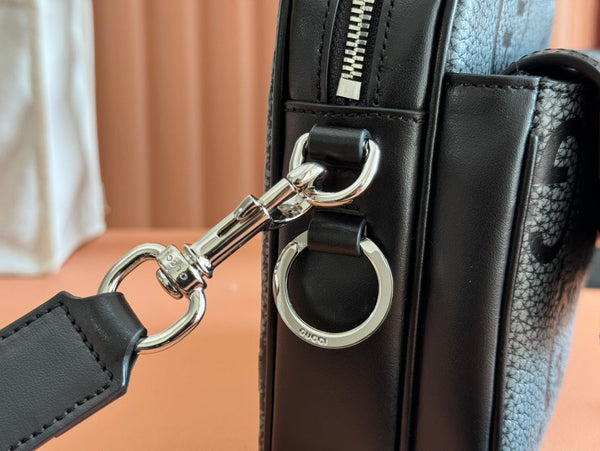 Gucci Waistbag Grey mix Black Leather 248428