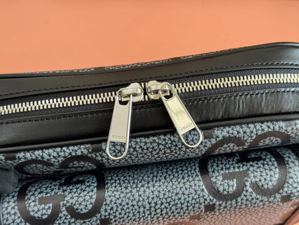 Gucci Waistbag Grey mix Black Leather 248428