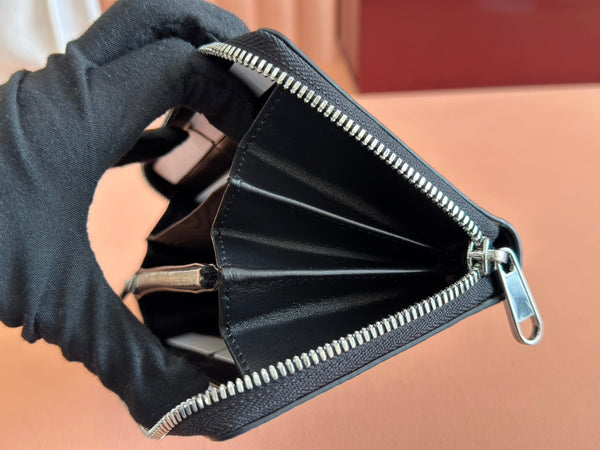 Gucci Long Wallet Grey mix Black Leather 248424