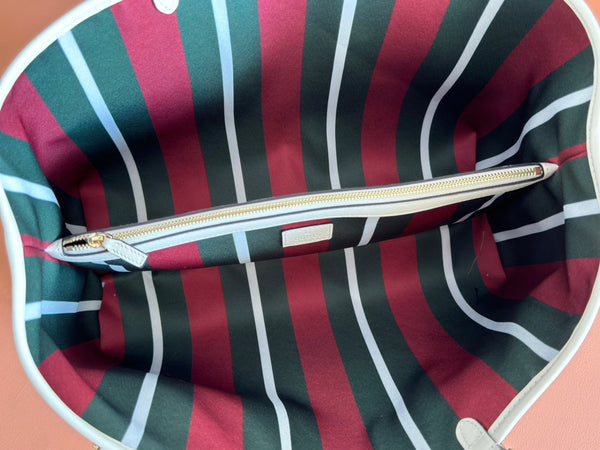 Gucci Ophidia 38cm Bag Beige White Canvas 244550