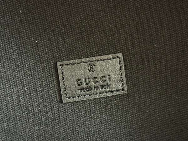 Gucci Backpack Black Canvas Leather 248447