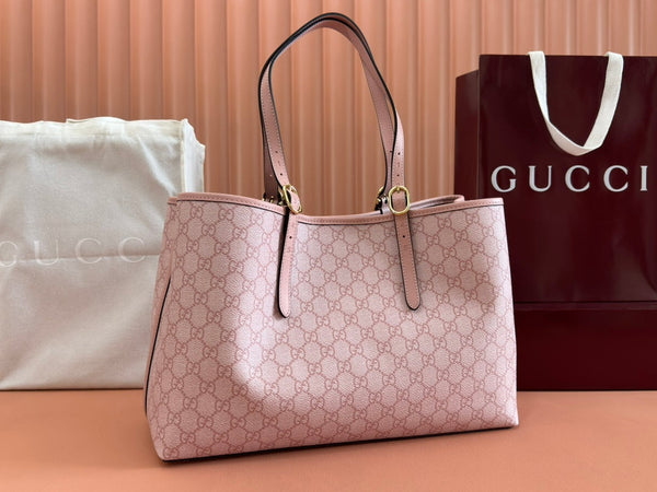 Gucci Ophidia 38cm Bag Pink Canvas 244358