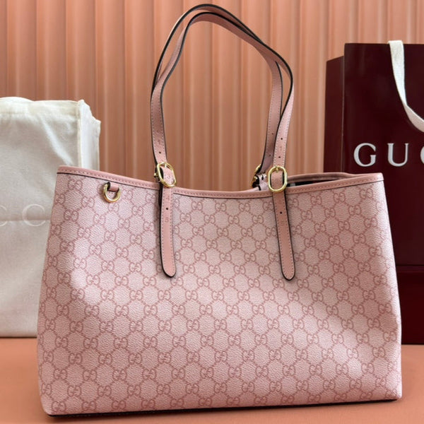 Gucci Ophidia 38cm Bag Pink Canvas 244358