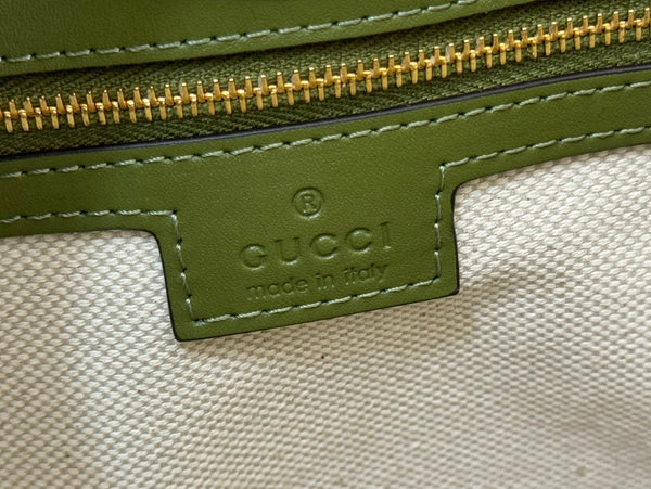Gucci 73 Mini 27.5cm Bucket Bag Green Smooth Leather 244437