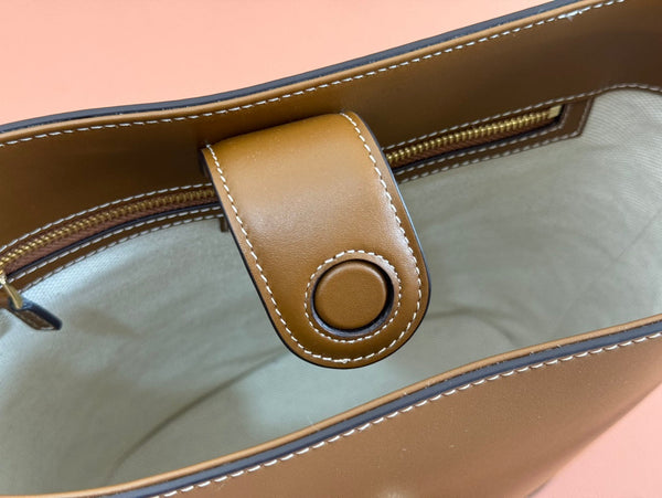 Gucci 73 Mini 27.5cm Bucket Bag Brown Smooth Leather 244436