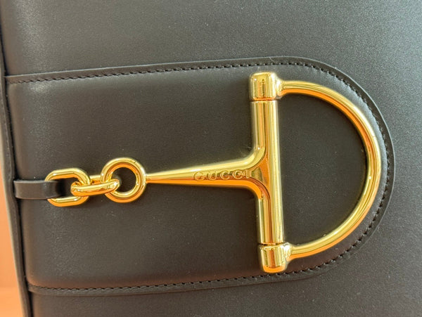 Gucci 73 Mini 27.5cm Bucket Bag Black Smooth Leather 244433