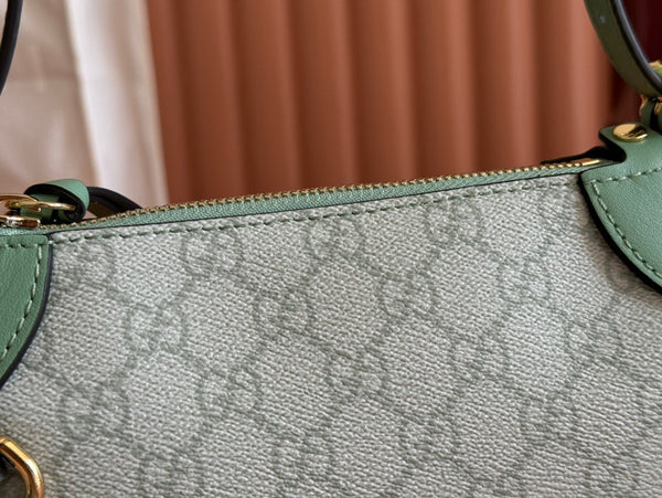 Borsa Gucci Ophidia 24,5 cm in tela verde 244369