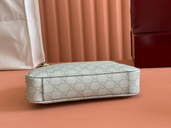 Borsa Gucci Ophidia 24,5 cm in tela verde 244369