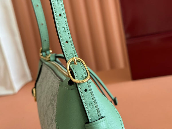 Borsa Gucci Ophidia 24,5 cm in tela verde 244369