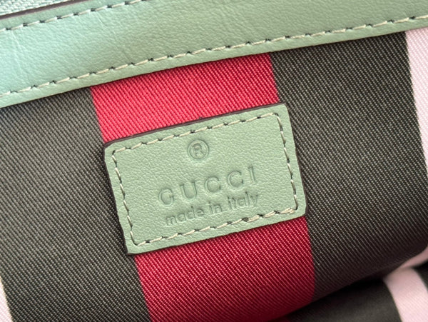 Gucci Ophidia 31cm Bag Green Canvas 244368