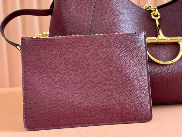 Borsa a tracolla Gucci Softbit Rosso Ancora Pelle di vitello rossa 248331