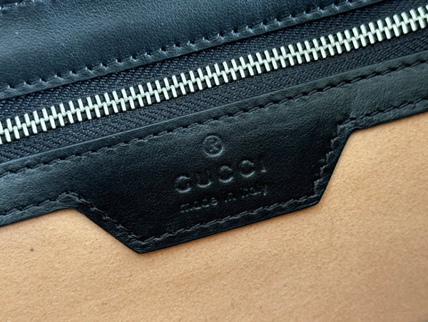 Gucci GG Marmont 26 Bag with Silver Hardware Black Calfskin 248245