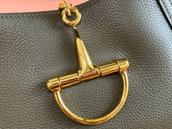 Gucci Softbit Shoulder Bag Green Calfskin