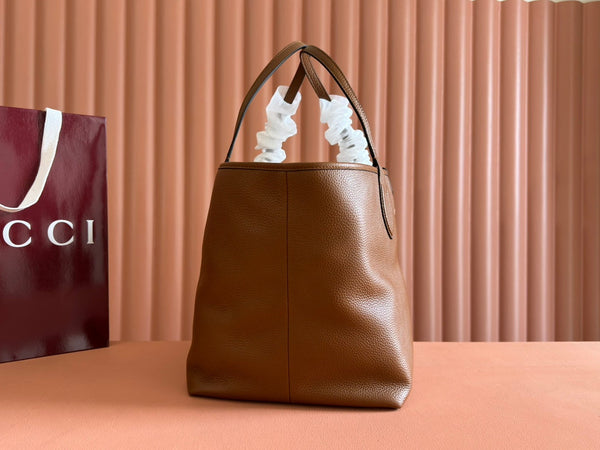 Gucci Totissima 30cm Tote Bag Brown Calfskin 248126