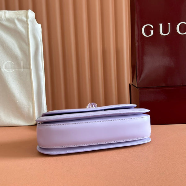 Gucci Bamboo Diva Bag Lilac Leather 251026