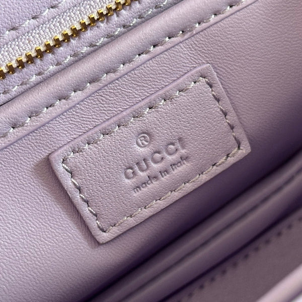 Gucci Bamboo Diva Bag Lilac Leather 251026