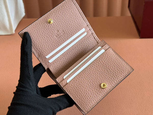 Gucci Marmont Wallet Ebony mix Pink Canvas Leather 250960